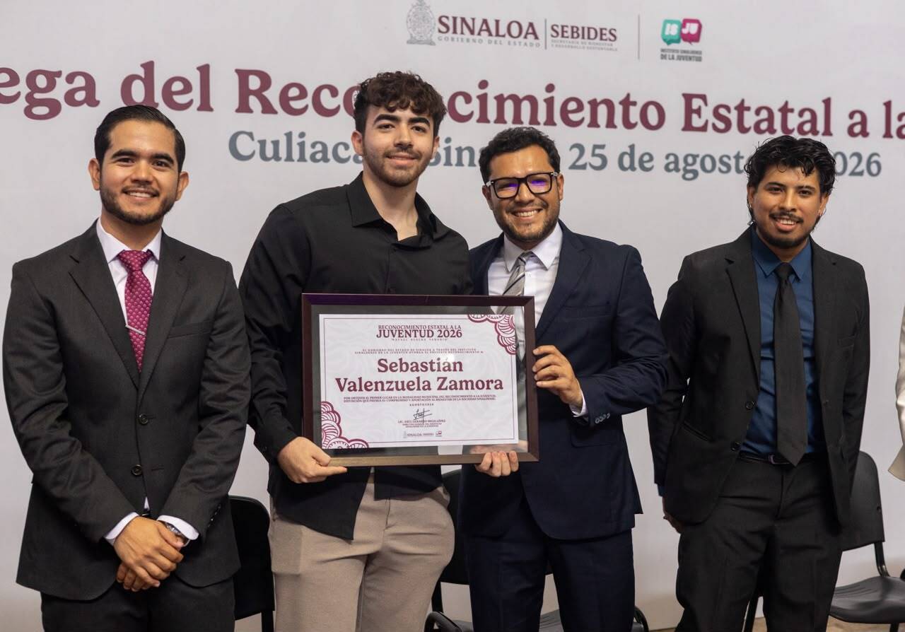 De los escombros a la innovación social: Sebastián Valenzuela recibe el Premio Estatal de la Juventud